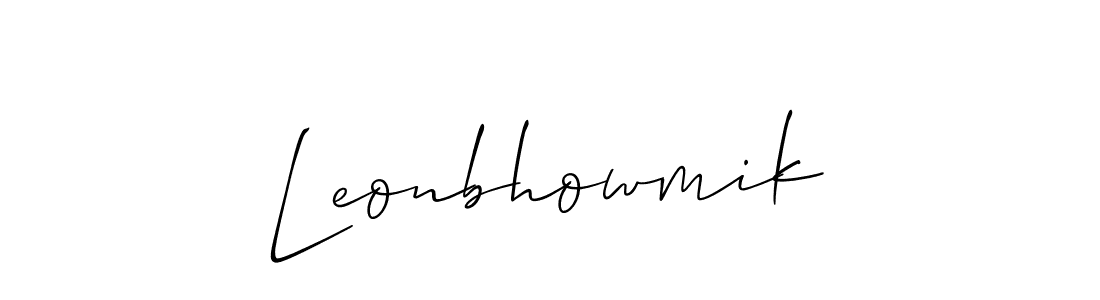 Make a beautiful signature design for name Leonbhowmik. With this signature (Allison_Script) style, you can create a handwritten signature for free. Leonbhowmik signature style 2 images and pictures png