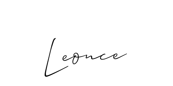 Design your own signature with our free online signature maker. With this signature software, you can create a handwritten (Allison_Script) signature for name Leonce. Leonce signature style 2 images and pictures png