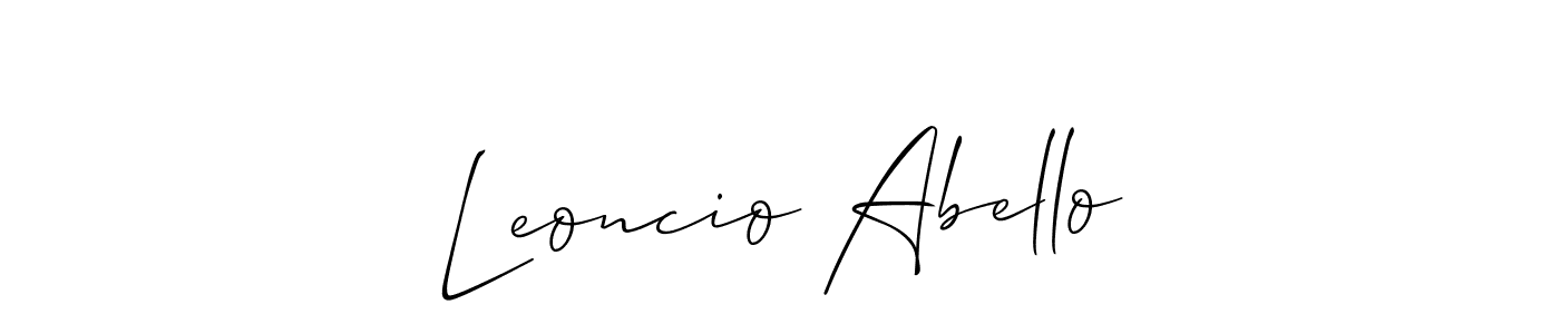 Check out images of Autograph of Leoncio Abello name. Actor Leoncio Abello Signature Style. Allison_Script is a professional sign style online. Leoncio Abello signature style 2 images and pictures png