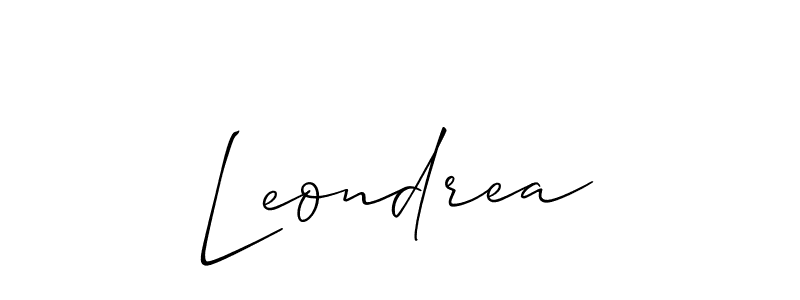 Allison_Script is a professional signature style that is perfect for those who want to add a touch of class to their signature. It is also a great choice for those who want to make their signature more unique. Get Leondrea name to fancy signature for free. Leondrea signature style 2 images and pictures png