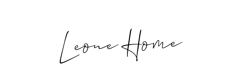 Also You can easily find your signature by using the search form. We will create Leone Home name handwritten signature images for you free of cost using Allison_Script sign style. Leone Home signature style 2 images and pictures png