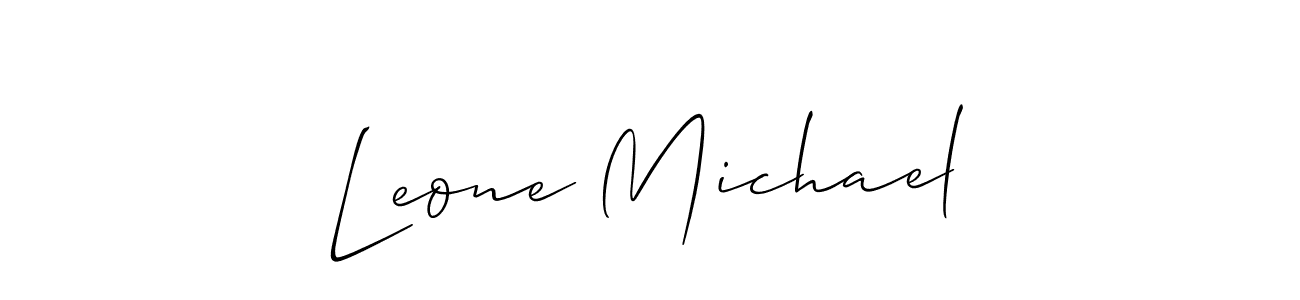 Create a beautiful signature design for name Leone Michael. With this signature (Allison_Script) fonts, you can make a handwritten signature for free. Leone Michael signature style 2 images and pictures png