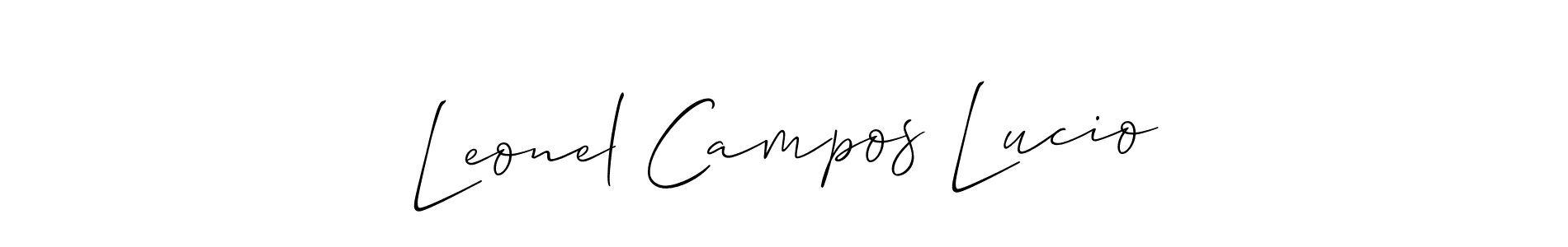 Similarly Allison_Script is the best handwritten signature design. Signature creator online .You can use it as an online autograph creator for name Leonel Campos Lucio. Leonel Campos Lucio signature style 2 images and pictures png