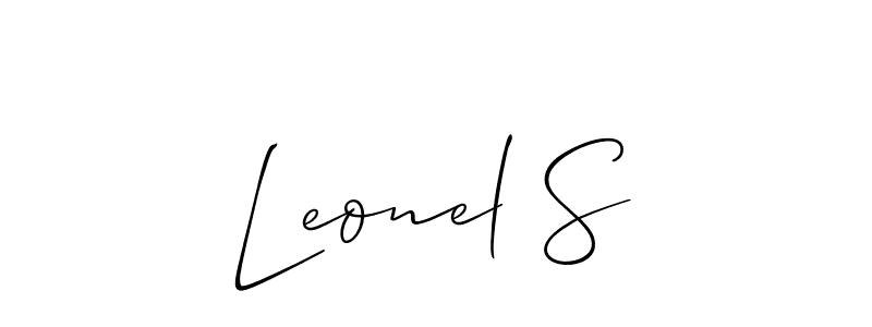 How to Draw Leonel S signature style? Allison_Script is a latest design signature styles for name Leonel S. Leonel S signature style 2 images and pictures png