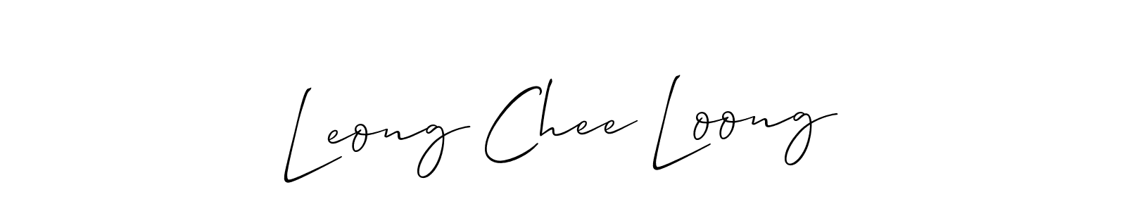 if you are searching for the best signature style for your name Leong Chee Loong. so please give up your signature search. here we have designed multiple signature styles  using Allison_Script. Leong Chee Loong signature style 2 images and pictures png