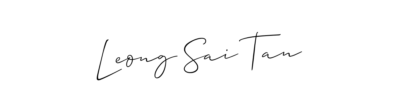 It looks lik you need a new signature style for name Leong Sai Tan. Design unique handwritten (Allison_Script) signature with our free signature maker in just a few clicks. Leong Sai Tan signature style 2 images and pictures png