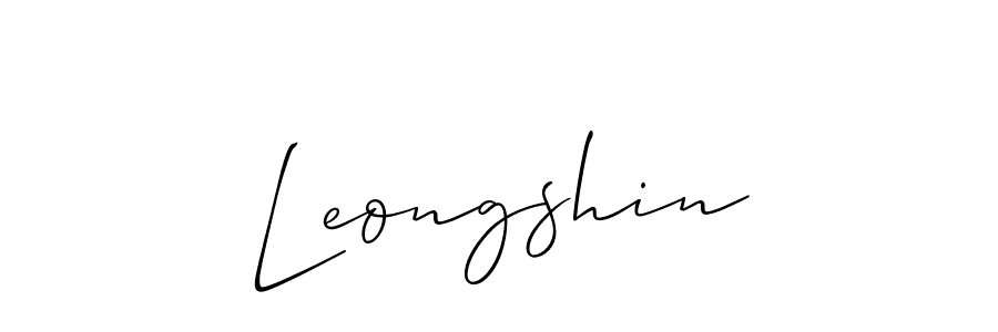 Design your own signature with our free online signature maker. With this signature software, you can create a handwritten (Allison_Script) signature for name Leongshin. Leongshin signature style 2 images and pictures png