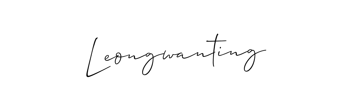 Design your own signature with our free online signature maker. With this signature software, you can create a handwritten (Allison_Script) signature for name Leongwanting. Leongwanting signature style 2 images and pictures png