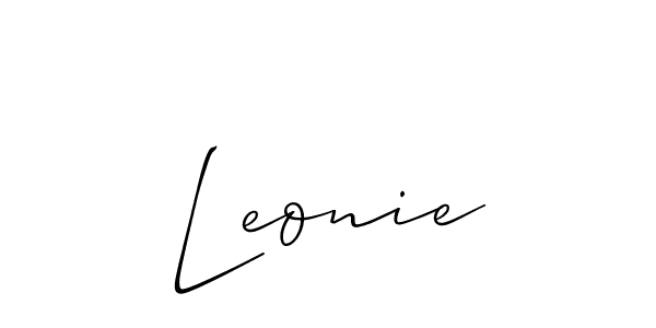 Make a beautiful signature design for name Leonie. With this signature (Allison_Script) style, you can create a handwritten signature for free. Leonie signature style 2 images and pictures png