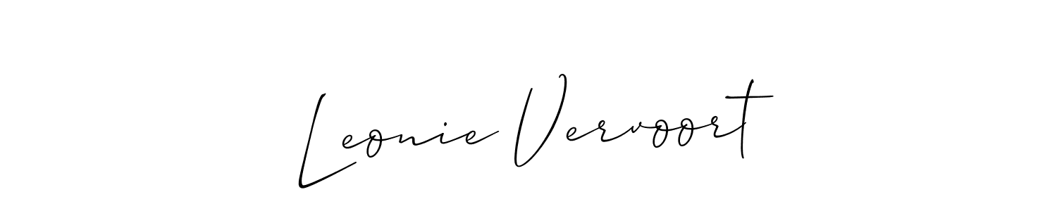 You should practise on your own different ways (Allison_Script) to write your name (Leonie Vervoort) in signature. don't let someone else do it for you. Leonie Vervoort signature style 2 images and pictures png