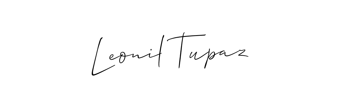 Make a short Leonil Tupaz signature style. Manage your documents anywhere anytime using Allison_Script. Create and add eSignatures, submit forms, share and send files easily. Leonil Tupaz signature style 2 images and pictures png