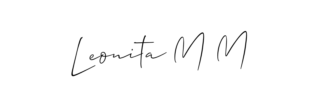 Design your own signature with our free online signature maker. With this signature software, you can create a handwritten (Allison_Script) signature for name Leonita M M. Leonita M M signature style 2 images and pictures png