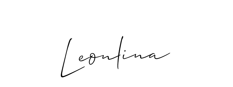 You should practise on your own different ways (Allison_Script) to write your name (Leonlina) in signature. don't let someone else do it for you. Leonlina signature style 2 images and pictures png