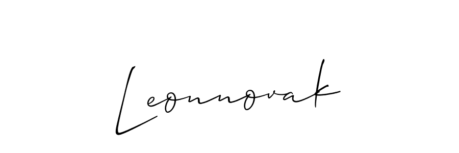 Allison_Script is a professional signature style that is perfect for those who want to add a touch of class to their signature. It is also a great choice for those who want to make their signature more unique. Get Leonnovak name to fancy signature for free. Leonnovak signature style 2 images and pictures png