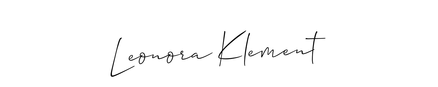 How to make Leonora Klement name signature. Use Allison_Script style for creating short signs online. This is the latest handwritten sign. Leonora Klement signature style 2 images and pictures png