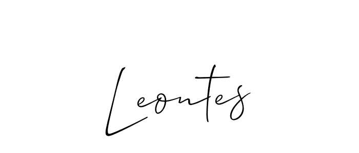 Design your own signature with our free online signature maker. With this signature software, you can create a handwritten (Allison_Script) signature for name Leontes. Leontes signature style 2 images and pictures png