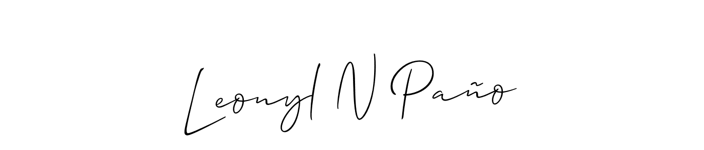 Design your own signature with our free online signature maker. With this signature software, you can create a handwritten (Allison_Script) signature for name Leonyl N Paño. Leonyl N Paño signature style 2 images and pictures png