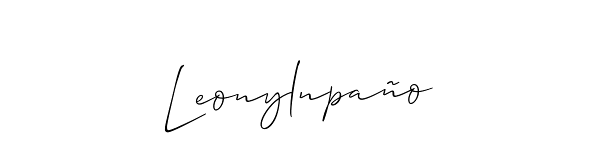 Design your own signature with our free online signature maker. With this signature software, you can create a handwritten (Allison_Script) signature for name Leonylnpaño. Leonylnpaño signature style 2 images and pictures png