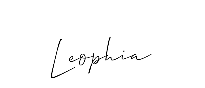 Similarly Allison_Script is the best handwritten signature design. Signature creator online .You can use it as an online autograph creator for name Leophia. Leophia signature style 2 images and pictures png