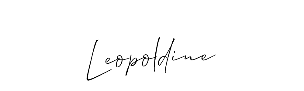 Create a beautiful signature design for name Leopoldine. With this signature (Allison_Script) fonts, you can make a handwritten signature for free. Leopoldine signature style 2 images and pictures png