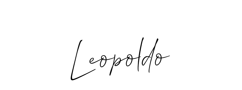 How to make Leopoldo signature? Allison_Script is a professional autograph style. Create handwritten signature for Leopoldo name. Leopoldo signature style 2 images and pictures png