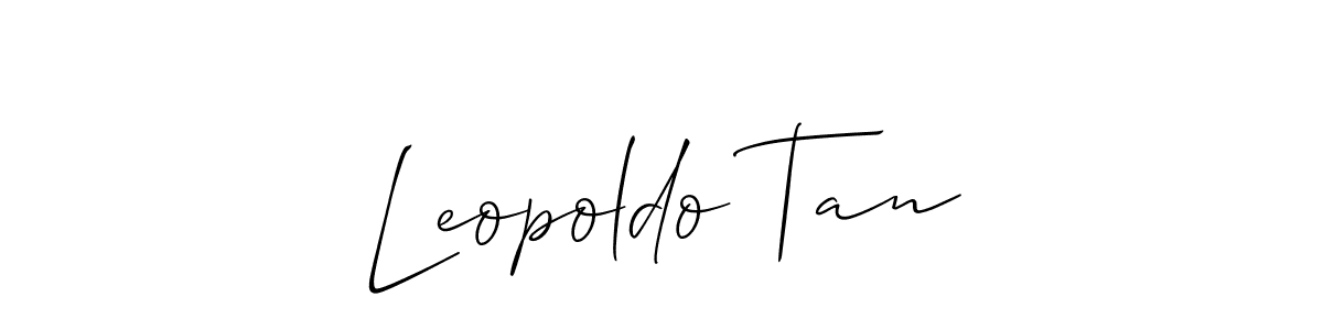 Design your own signature with our free online signature maker. With this signature software, you can create a handwritten (Allison_Script) signature for name Leopoldo Tan. Leopoldo Tan signature style 2 images and pictures png