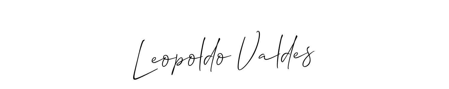 Best and Professional Signature Style for Leopoldo Valdes. Allison_Script Best Signature Style Collection. Leopoldo Valdes signature style 2 images and pictures png