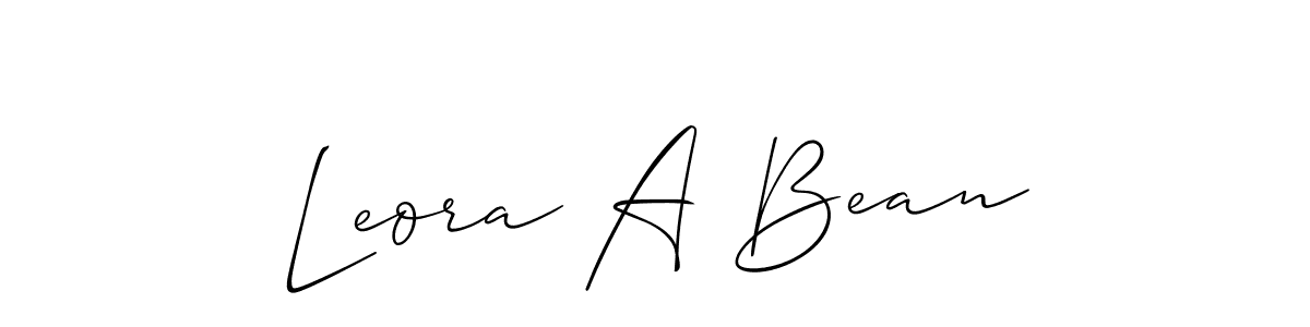 Best and Professional Signature Style for Leora A Bean. Allison_Script Best Signature Style Collection. Leora A Bean signature style 2 images and pictures png