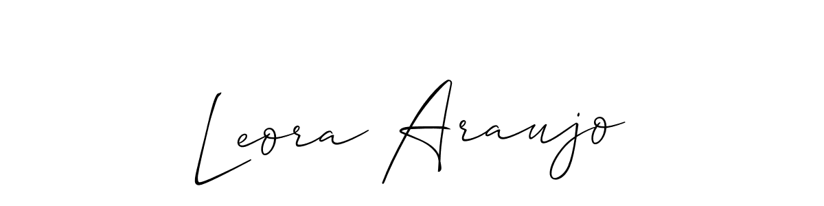 How to Draw Leora Araujo signature style? Allison_Script is a latest design signature styles for name Leora Araujo. Leora Araujo signature style 2 images and pictures png