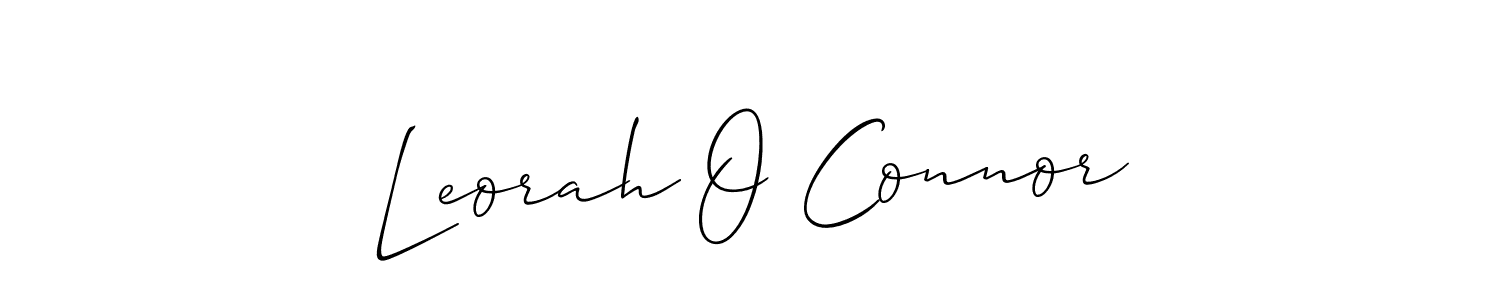 Use a signature maker to create a handwritten signature online. With this signature software, you can design (Allison_Script) your own signature for name Leorah O Connor. Leorah O Connor signature style 2 images and pictures png