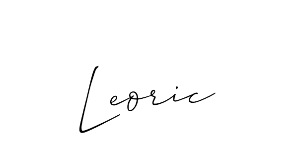 Design your own signature with our free online signature maker. With this signature software, you can create a handwritten (Allison_Script) signature for name Leoric. Leoric signature style 2 images and pictures png