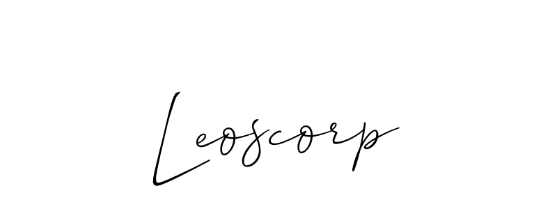 Similarly Allison_Script is the best handwritten signature design. Signature creator online .You can use it as an online autograph creator for name Leoscorp. Leoscorp signature style 2 images and pictures png