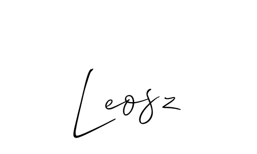 Allison_Script is a professional signature style that is perfect for those who want to add a touch of class to their signature. It is also a great choice for those who want to make their signature more unique. Get Leosz name to fancy signature for free. Leosz signature style 2 images and pictures png