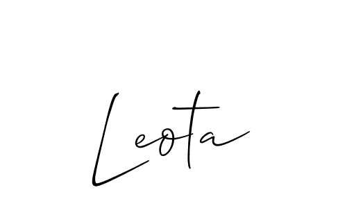 You can use this online signature creator to create a handwritten signature for the name Leota. This is the best online autograph maker. Leota signature style 2 images and pictures png