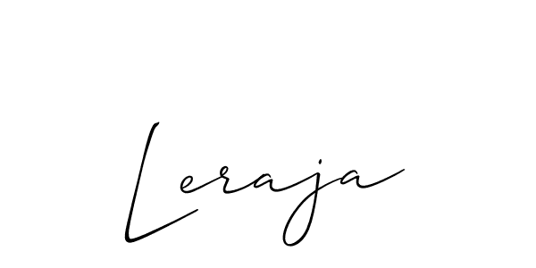 How to make Leraja signature? Allison_Script is a professional autograph style. Create handwritten signature for Leraja name. Leraja signature style 2 images and pictures png