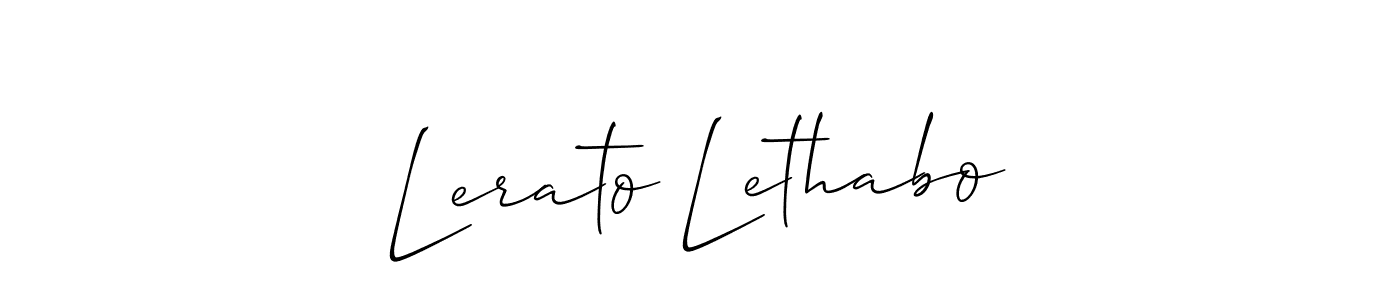 Make a short Lerato Lethabo signature style. Manage your documents anywhere anytime using Allison_Script. Create and add eSignatures, submit forms, share and send files easily. Lerato Lethabo signature style 2 images and pictures png