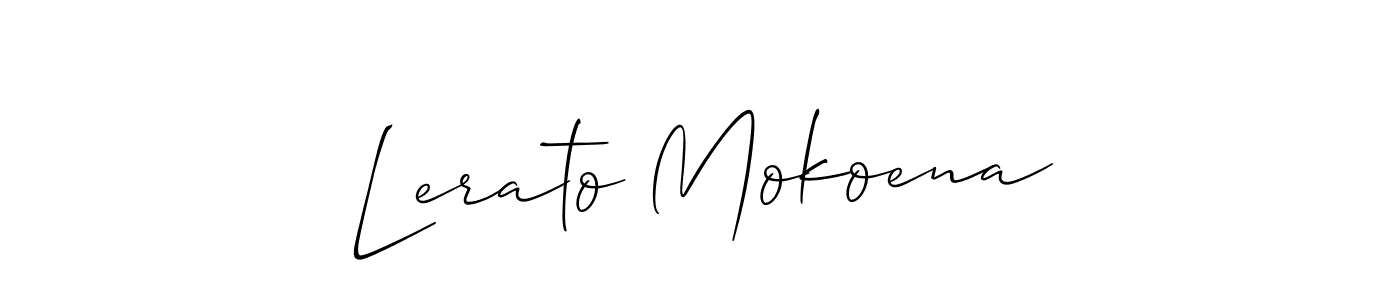 Make a short Lerato Mokoena signature style. Manage your documents anywhere anytime using Allison_Script. Create and add eSignatures, submit forms, share and send files easily. Lerato Mokoena signature style 2 images and pictures png