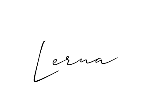 Make a beautiful signature design for name Lerna. With this signature (Allison_Script) style, you can create a handwritten signature for free. Lerna signature style 2 images and pictures png