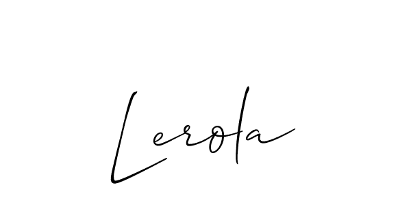 Also You can easily find your signature by using the search form. We will create Lerola name handwritten signature images for you free of cost using Allison_Script sign style. Lerola signature style 2 images and pictures png