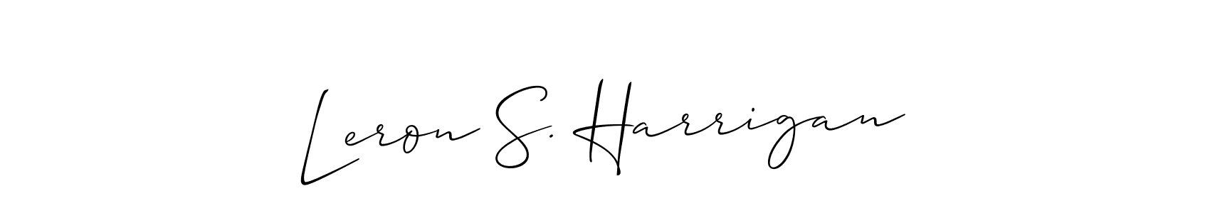 Make a short Leron S. Harrigan signature style. Manage your documents anywhere anytime using Allison_Script. Create and add eSignatures, submit forms, share and send files easily. Leron S. Harrigan signature style 2 images and pictures png