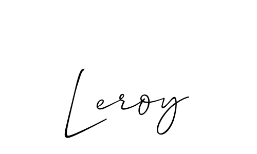 Design your own signature with our free online signature maker. With this signature software, you can create a handwritten (Allison_Script) signature for name Leroy. Leroy signature style 2 images and pictures png