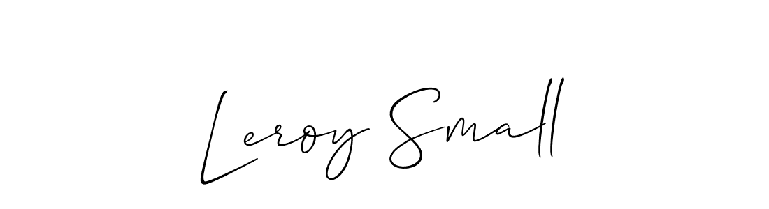 How to make Leroy Small signature? Allison_Script is a professional autograph style. Create handwritten signature for Leroy Small name. Leroy Small signature style 2 images and pictures png