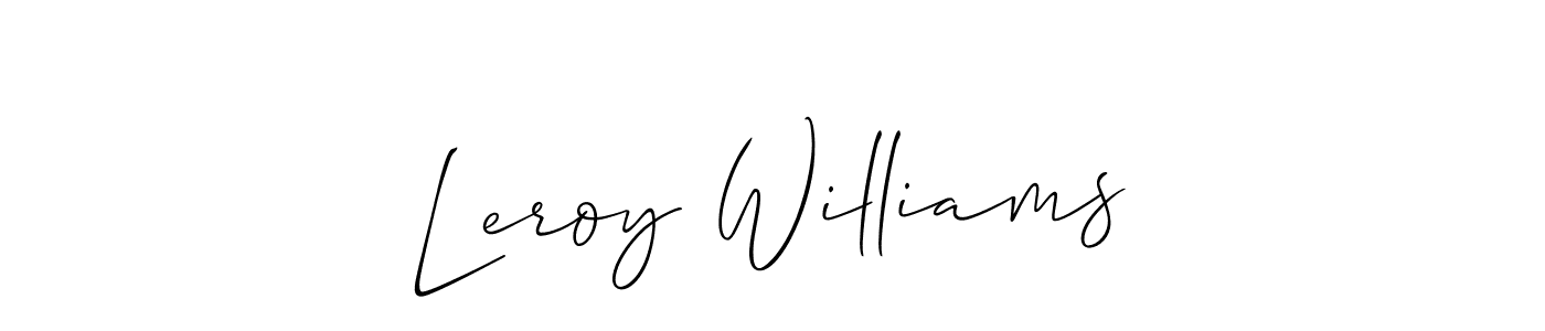 if you are searching for the best signature style for your name Leroy Williams. so please give up your signature search. here we have designed multiple signature styles  using Allison_Script. Leroy Williams signature style 2 images and pictures png