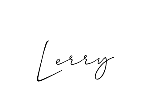 Design your own signature with our free online signature maker. With this signature software, you can create a handwritten (Allison_Script) signature for name Lerry. Lerry signature style 2 images and pictures png