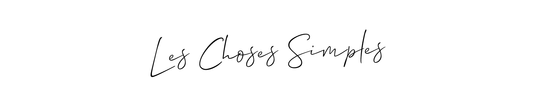 How to Draw Les Choses Simples signature style? Allison_Script is a latest design signature styles for name Les Choses Simples. Les Choses Simples signature style 2 images and pictures png