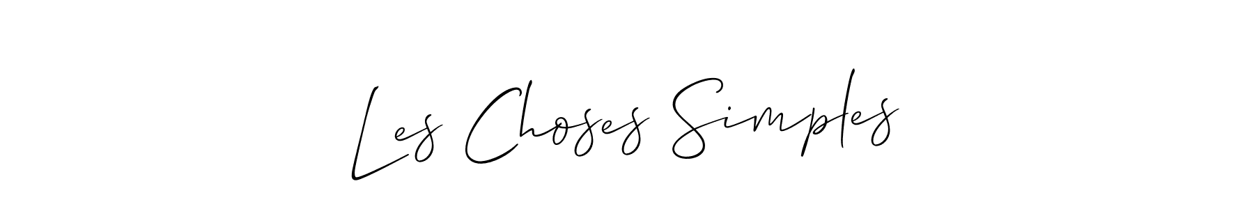 How to Draw Les Choses Simples signature style? Allison_Script is a latest design signature styles for name Les Choses Simples. Les Choses Simples signature style 2 images and pictures png