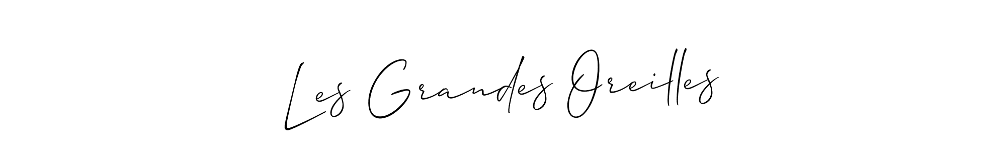 if you are searching for the best signature style for your name Les Grandes Oreilles. so please give up your signature search. here we have designed multiple signature styles  using Allison_Script. Les Grandes Oreilles signature style 2 images and pictures png