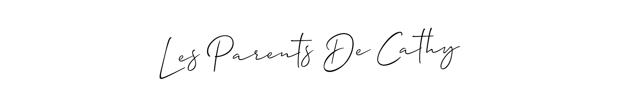 How to make Les Parents De Cathy name signature. Use Allison_Script style for creating short signs online. This is the latest handwritten sign. Les Parents De Cathy signature style 2 images and pictures png