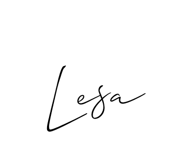 Create a beautiful signature design for name Lesa. With this signature (Allison_Script) fonts, you can make a handwritten signature for free. Lesa signature style 2 images and pictures png
