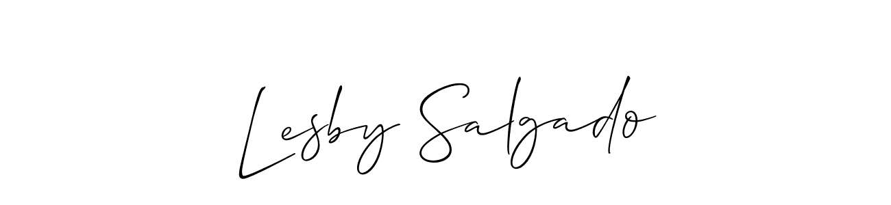 This is the best signature style for the Lesby Salgado name. Also you like these signature font (Allison_Script). Mix name signature. Lesby Salgado signature style 2 images and pictures png